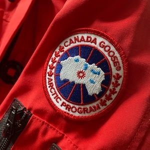 Canada Goose Parka, model # 2530L, style Montebello, Red, excellent condition
